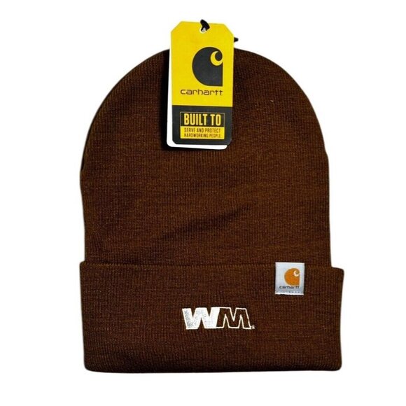 Carhartt WM Brown Beanie – Embroidered Logo – Warm Knit Hat – New with Tags - Picture 1 of 2
